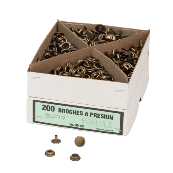Broche 40-20 Pie Largo x 200u Bronce Viejo (Bolsa Cerrada)