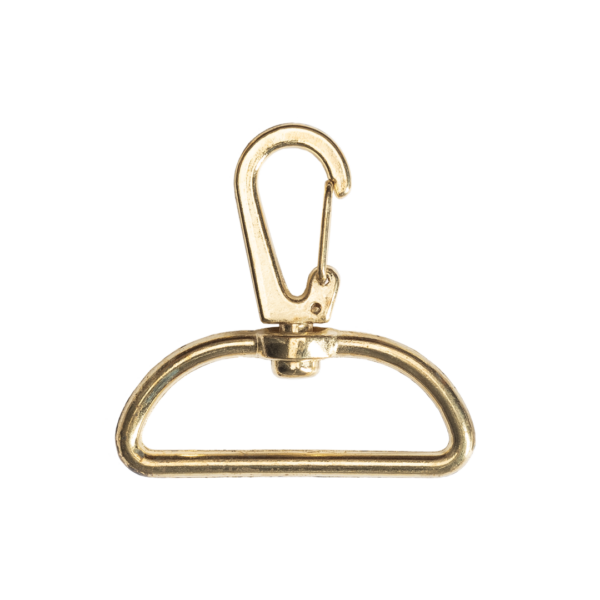 Mosquetón Anzuelo Corto Pase 40mm Dorado