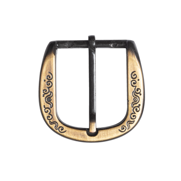 Hebilla Labrada Pase 30mm Bronce Viejo