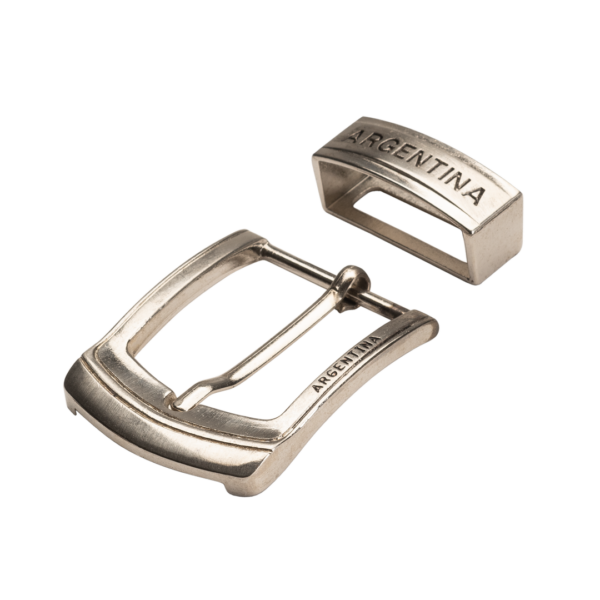 Hebilla Argentina Pase 30mm con Pasador Niquelada