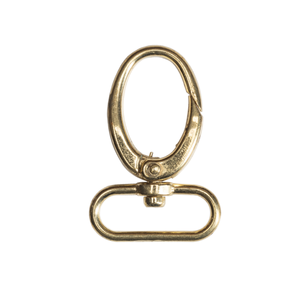 Mosquetón Oval Pase 30mm Dorado