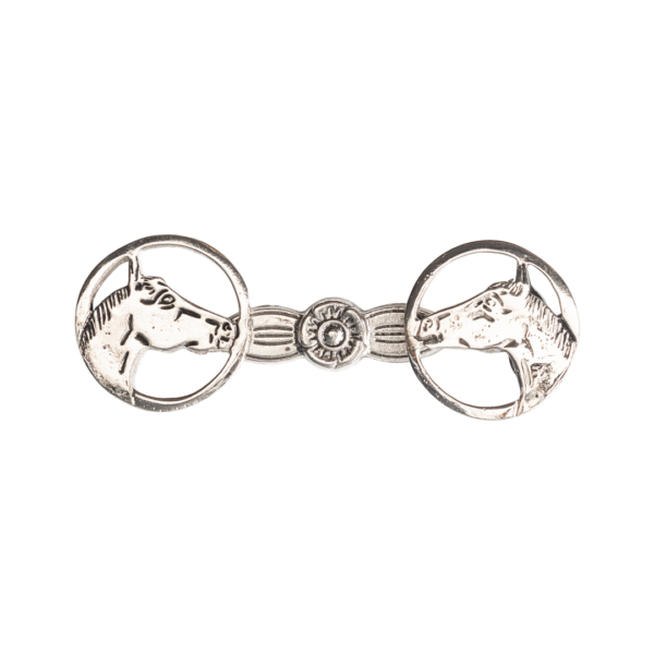 Yunta Simple Cabeza de Caballo Grande Niquelada