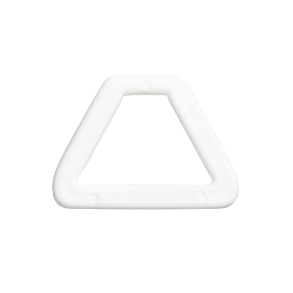 Triángulo Plástico Pase 30mm x 500u Blanco (Bolsa Cerrada)
