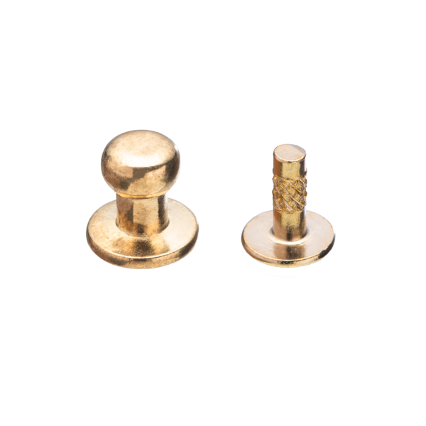 Gemelo a Golpe Zamak 10mm x 100u Dorado (Bolsa Cerrada)