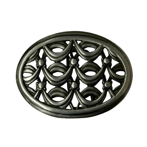 Chapón Cinturón de Dama Pase 40mm x 10u Plata Vieja