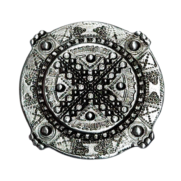Chapón Cinturón de Dama Pase 40mm x 10u Plata Vieja