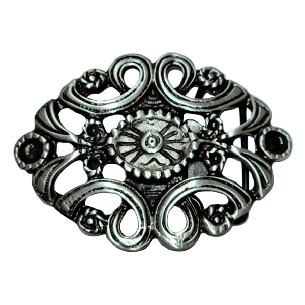 Chapón Cinturón de Dama Pase 40mm x 10u Plata Vieja