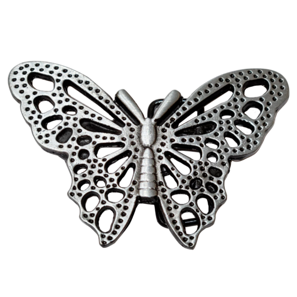 Chapón Cinturón de Dama Pase 40mm x 10u Plata Vieja