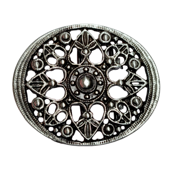 Chapón Cinturón de Dama Pase 40mm x 10u Plata Vieja