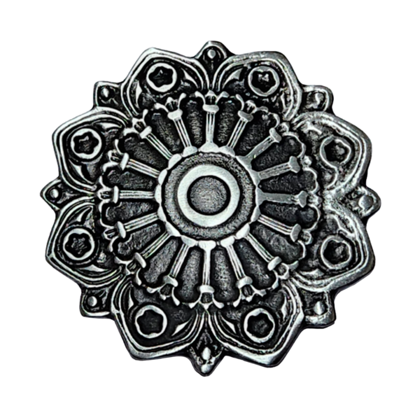 Chapón Cinturón de Dama Pase 40mm x 10u Plata Vieja