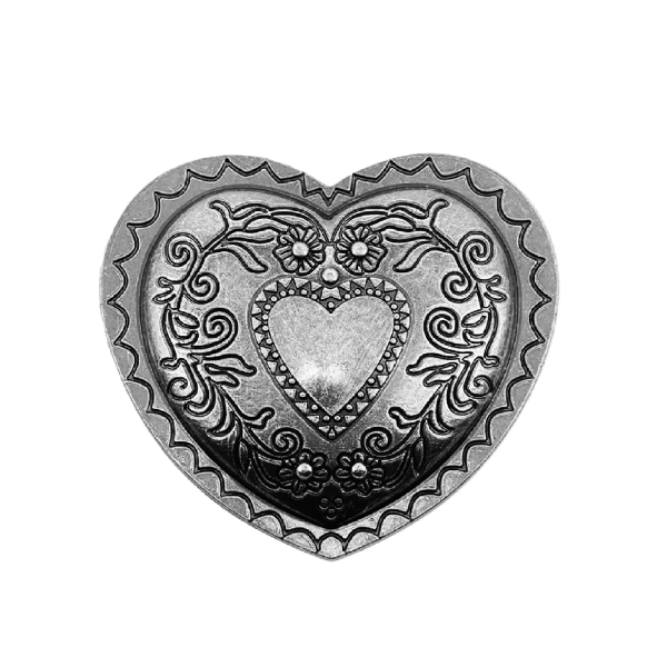 Chapón Cinturón de Dama Pase 40mm x 10u Plata Vieja