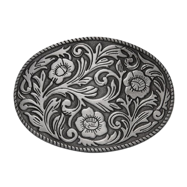 Chapón Cinturón de Dama Pase 40mm x 10u Plata Vieja