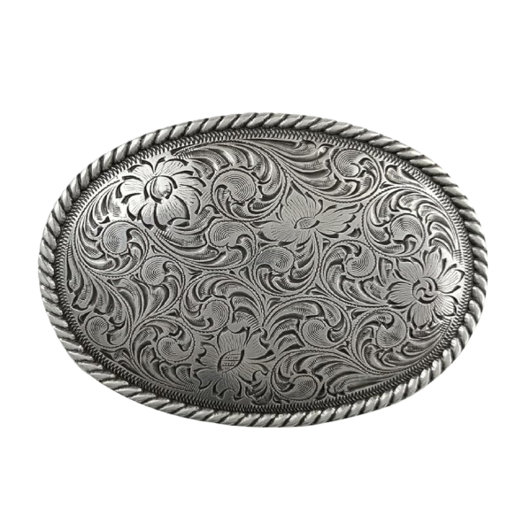 Chapón Cinturón de Dama Pase 40mm x 10u Plata Vieja