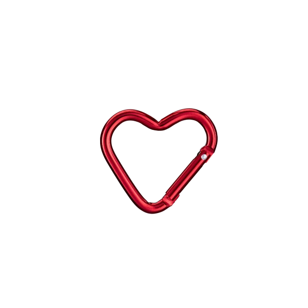 Mosquetón Corazón Rojo