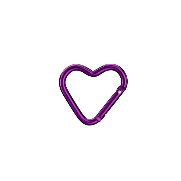 Mosquetón Corazón Violeta